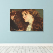 Gustave Courbet - Jo, het prachtige Ierse meisje Canvas Afdruk (Insitu (Houten vloer))