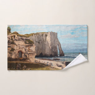 Gustave Courbet - Kliffen bij Etretat na storm Bad Handdoek