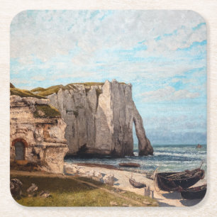 Gustave Courbet - Kliffen bij Etretat na storm Kartonnen Onderzetters