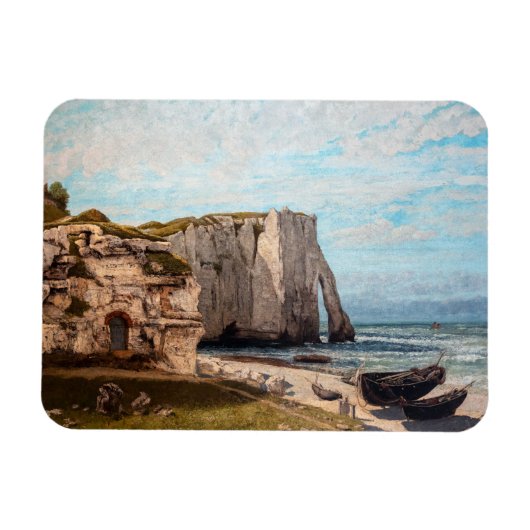 Gustave Courbet - Kliffen bij Etretat na storm Magneet (Horizontaal)