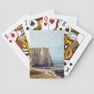 Gustave Courbet - Kliffen bij Etretat na storm Pokerkaarten