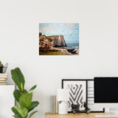 Gustave Courbet - Kliffen bij Etretat na storm Poster (Thuiskantoor)