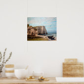 Gustave Courbet - Kliffen bij Etretat na storm Poster (Keuken)