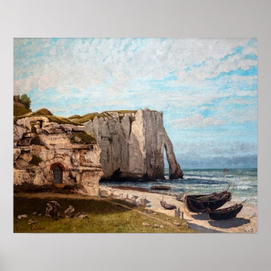 Gustave Courbet - Kliffen bij Etretat na storm Poster (Voorkant)
