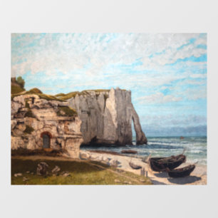 Gustave Courbet - Kliffen bij Etretat na storm Raamsticker