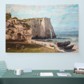 Gustave Courbet - Kliffen bij Etretat na storm Spandoek (Beurs)
