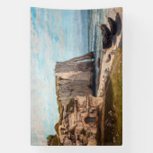Gustave Courbet - Kliffen bij Etretat na storm Spandoek (Verticaal)
