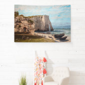 Gustave Courbet - Kliffen bij Etretat na storm Spandoek (Insitu)