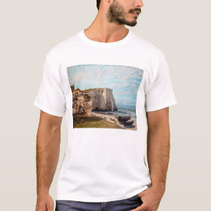 Gustave Courbet - Kliffen bij Etretat na storm T-shirt