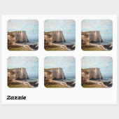 Gustave Courbet - Kliffen bij Etretat na storm Vierkante Sticker (Vel)