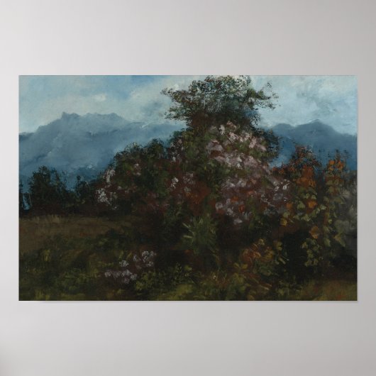 Gustave Courbet - Landscape met Flowery Massiv Poster (Voorkant)