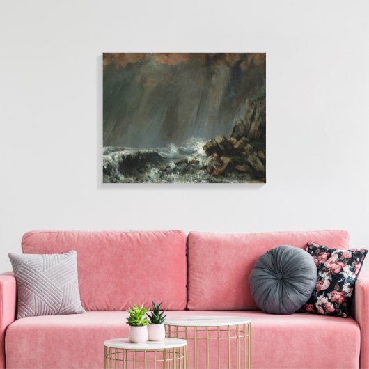 Gustave Courbet - Marine: The Waterspout Canvas Afdruk (Insitu (Woonkamer))