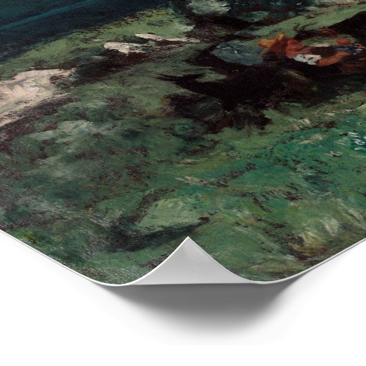 Gustave Courbet Panoramisch Uitzicht van de Alpen Poster (Hoek)