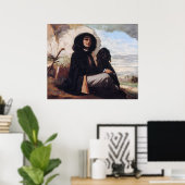 Gustave Courbet - Self-Portret met een zwarte hond Poster (Thuiskantoor)