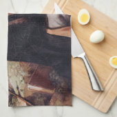 Gustave Courbet - Self-Portret met een zwarte hond Theedoek (Quarter Fold)