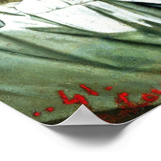 Gustave Courbet - Self Portret Poster (Hoek)