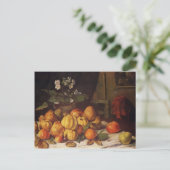 Gustave Courbet- still Life Apples, Pears & Flower Briefkaart (Staand voorkant)