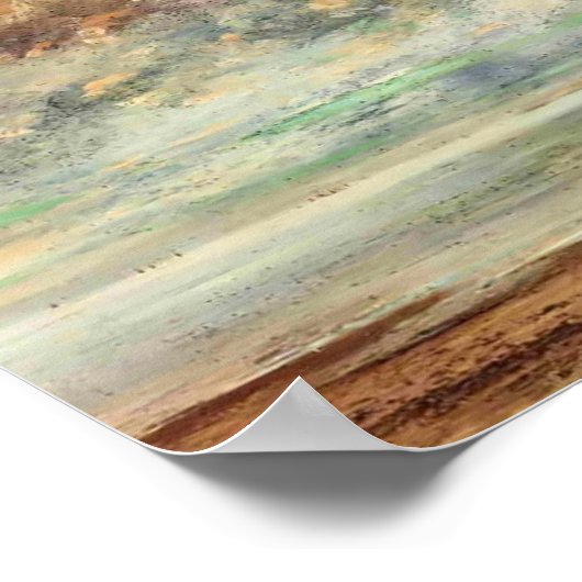 Gustave Courbet- The Beach, Sunset Poster (Hoek)