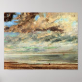 Gustave Courbet- The Beach, Sunset Poster (Voorkant)