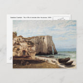 Gustave Courbet - The cliffs at at etretat after t Briefkaart (Voorkant / Achterkant)