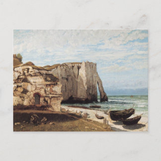 Gustave Courbet - The cliffs at at etretat after t Briefkaart