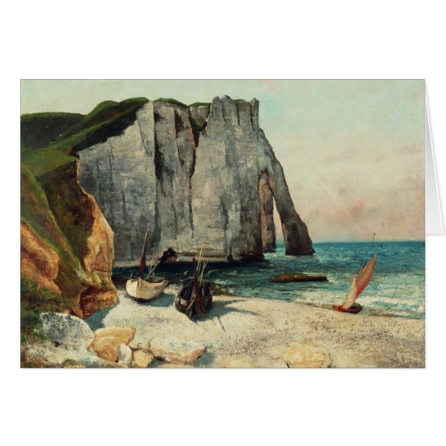 Gustave Courbet | The Cliffs of Etretat, the Port (Voorkant Horizontaal)