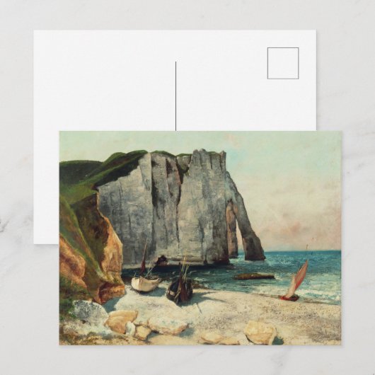 Gustave Courbet | The Cliffs of Etretat, the Port Briefkaart (Voorkant / Achterkant)