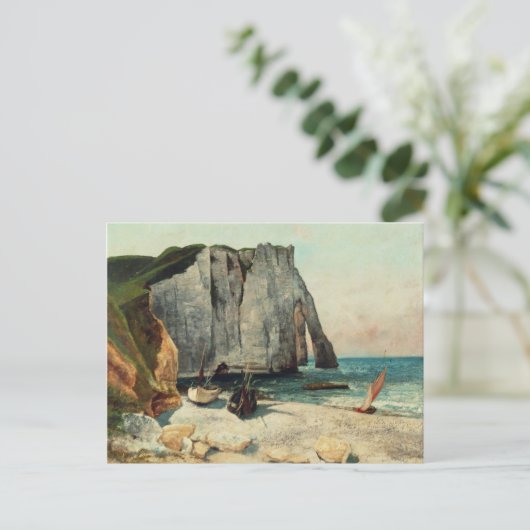 Gustave Courbet | The Cliffs of Etretat, the Port Briefkaart (Staand voorkant)