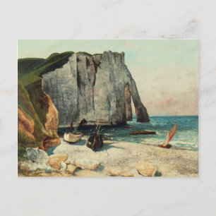 Gustave Courbet   The Cliffs of Etretat, the Port Briefkaart