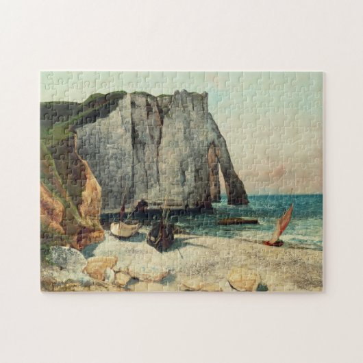 Gustave Courbet | The Cliffs of Etretat, the Port  Legpuzzel (Horizontaal)