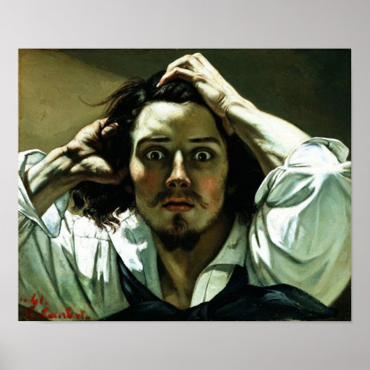 Gustave Courbet - The Desperate Man Poster (Voorkant)