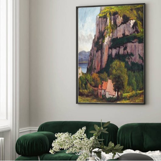  Gustave Courbet The Rock of Hautepierre Canvas Afdruk