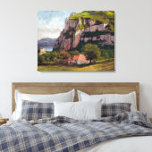  Gustave Courbet The Rock of Hautepierre Canvas Afdruk (Insitu (Slaapkamer))