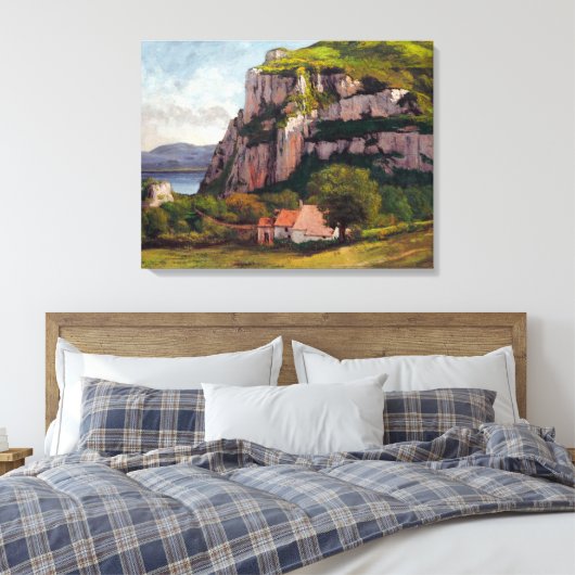  Gustave Courbet The Rock of Hautepierre Canvas Afdruk (Insitu (Slaapkamer))