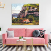  Gustave Courbet The Rock of Hautepierre Canvas Afdruk (Insitu (Woonkamer))
