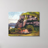  Gustave Courbet The Rock of Hautepierre Canvas Afdruk (Voorkant)