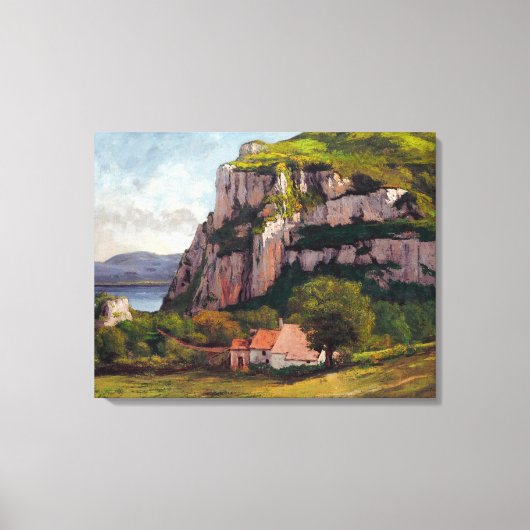  Gustave Courbet The Rock of Hautepierre Canvas Afdruk (Voorkant)