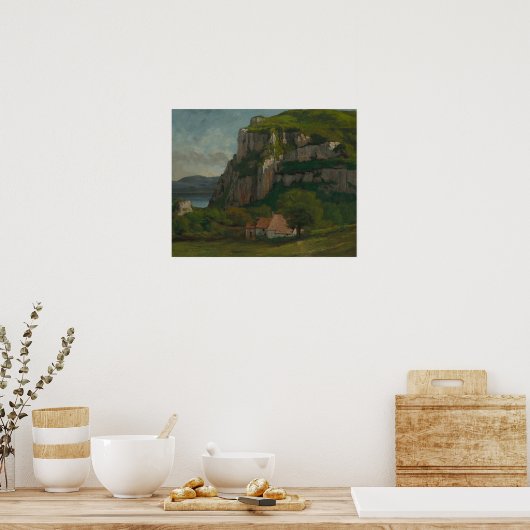 Gustave Courbet - The Rock of Hautepierre Poster (Keuken)