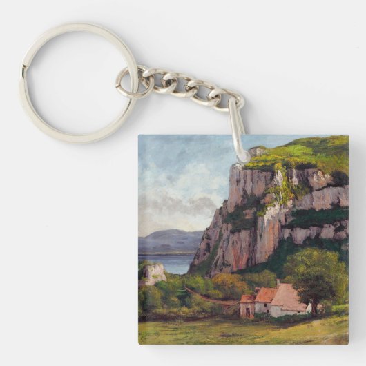  Gustave Courbet The Rock of Hautepierre Sleutelhanger (voorkant)