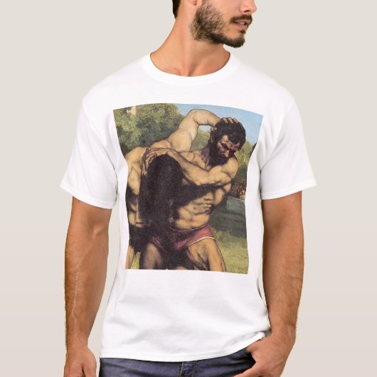 Gustave Courbet, The Wrestlers T-shirt (Voorkant)