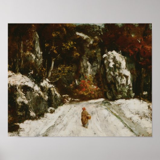 Gustave Courbet - Winter in de Jura Poster (Voorkant)