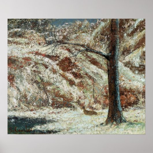 Gustave Courbet - Winter Landscape Poster (Voorkant)
