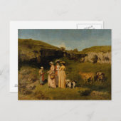 Gustave Courbet - Young Dames of the Village Briefkaart (Voorkant / Achterkant)
