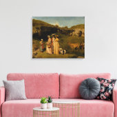 Gustave Courbet - Young Dames of the Village Canvas Afdruk (Insitu (Woonkamer))