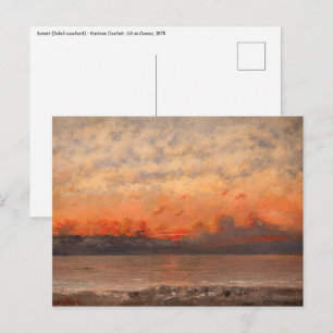 Gustave Courbet - Zonsondergang Briefkaart