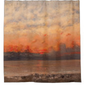 Gustave Courbet - Zonsondergang Douchegordijn (Voorkant)