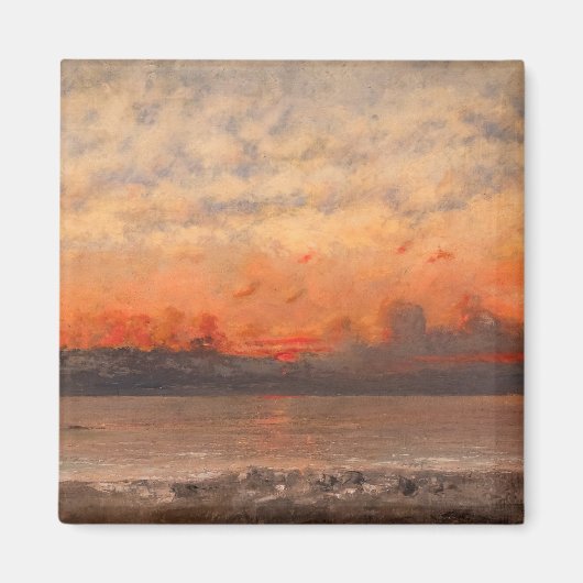 Gustave Courbet - Zonsondergang Magneet (Voorkant)