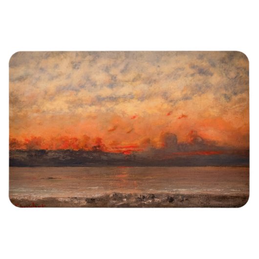 Gustave Courbet - Zonsondergang Magneet (Horizontaal)