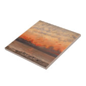 Gustave Courbet - Zonsondergang Tegeltje (Zijkant)