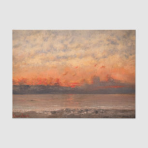 Gustave Courbet - Zonsondergang Tissuepapier